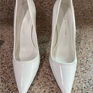 Good American Classic White Heels Size 7
